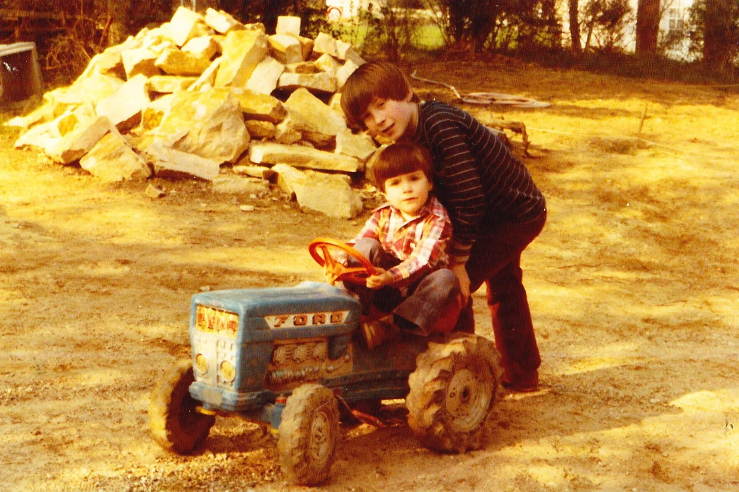 Marc and Joel on tractor